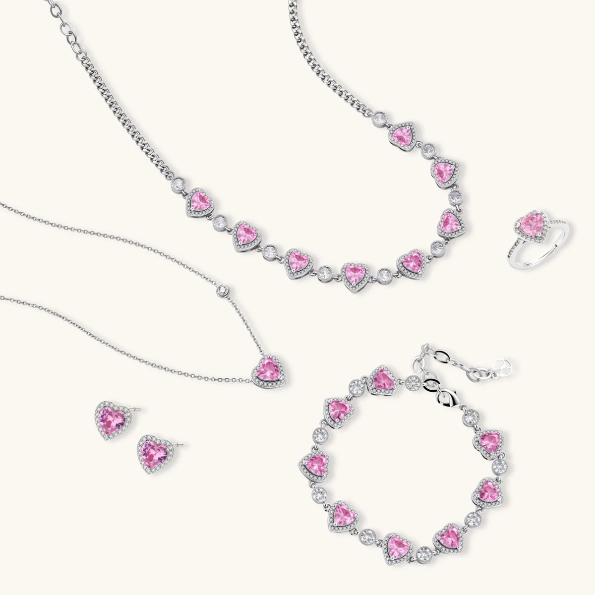 Romance Heart Jewelry Set