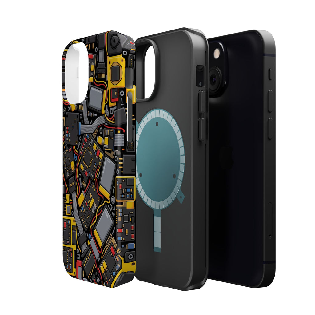 Voltage Board Phone Case — Yellow Circuit Wireless Charging Cover