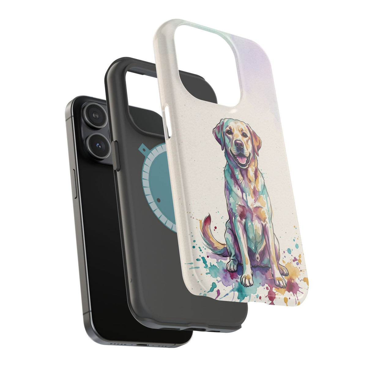 Watercolor Labrador Phone Case — Tough Magnetic Case with Wireless Charging