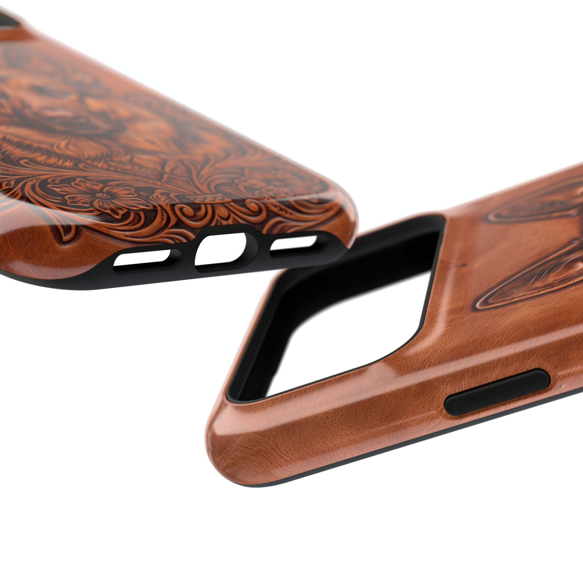 German Shepherd Phone Case | Western Tooled Art — Tough Magnetic Case with Wireless Charging