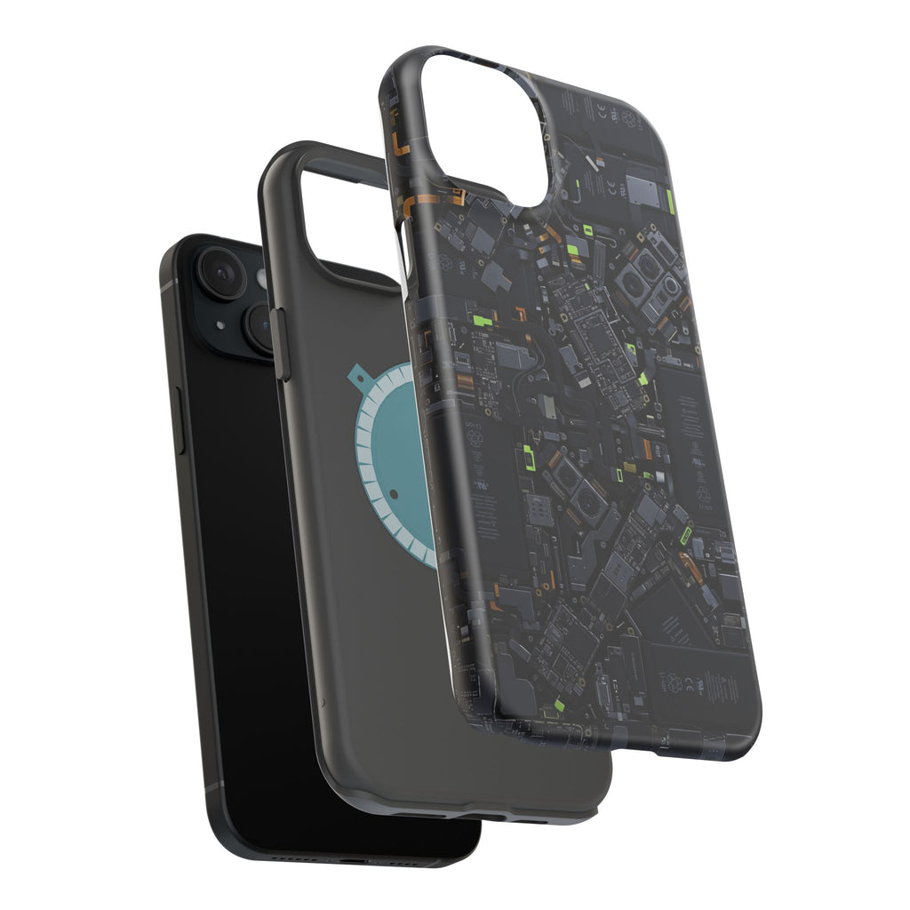 Circuit Core Phone Case — Motherboard Print Wireless Charging Cover