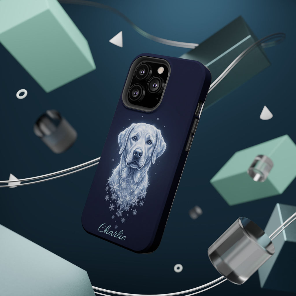 Personalized Winter Snowflake Labrador Phone Case — Tough Magnetic Case with Wireless Charging