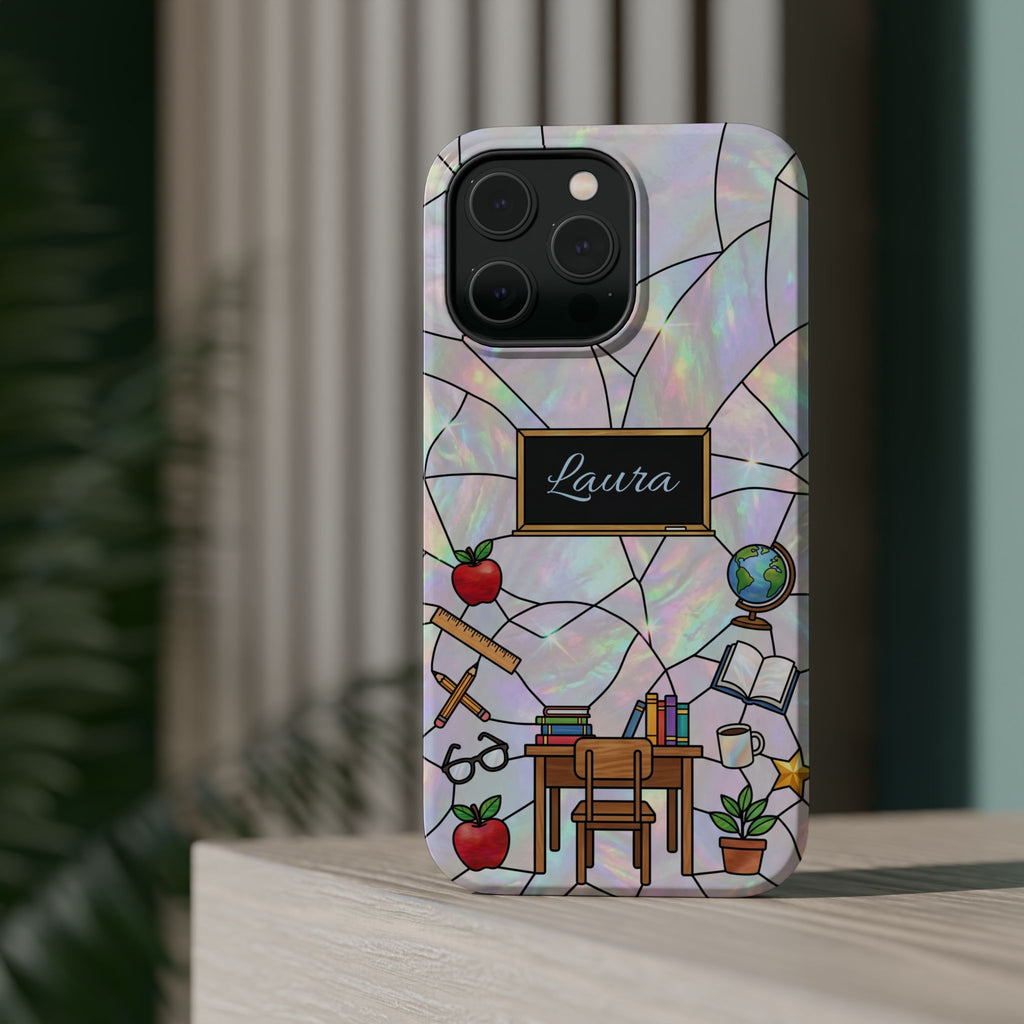 Personalized Teacher Phone Case — Impact-Resistant Wireless Charging Cover