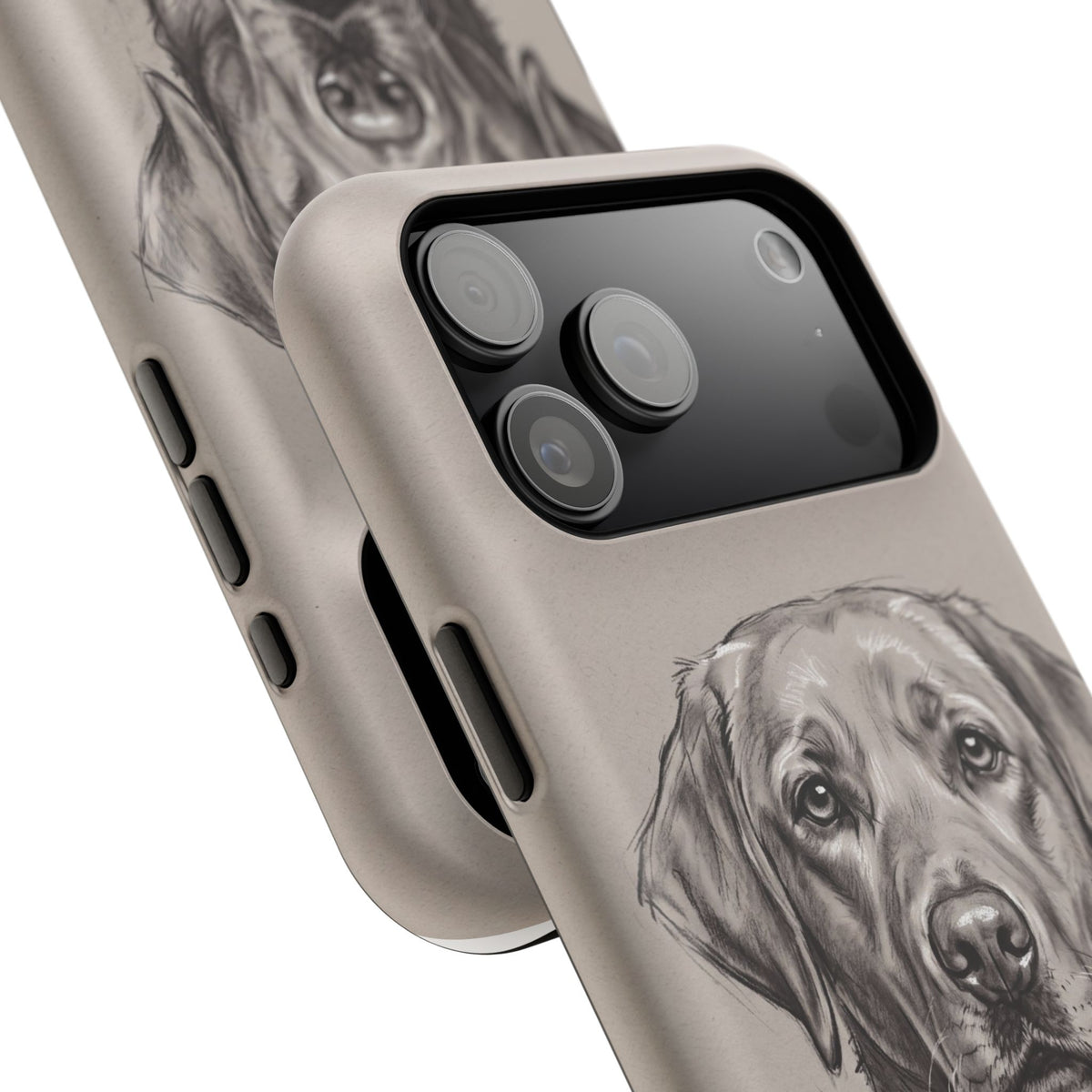 Charcoal Sketch Labrador Phone Case — Tough Magnetic Case with Wireless Charging