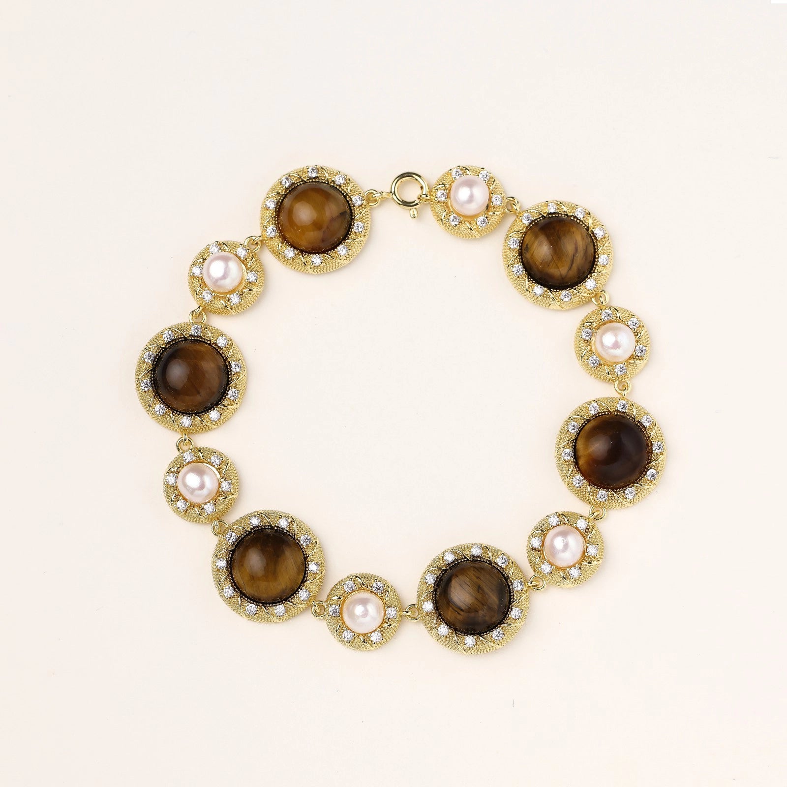 Tiger's Eye Pearl Wisdom Bracelet