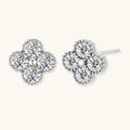 Quatrefoil Moissanite Stud Earrings