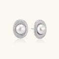 Pearl Halo Stud Earrings
