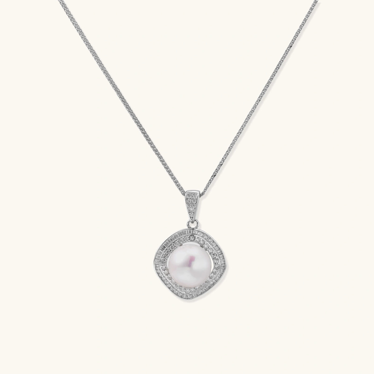 Halo Pearl Statement Necklace