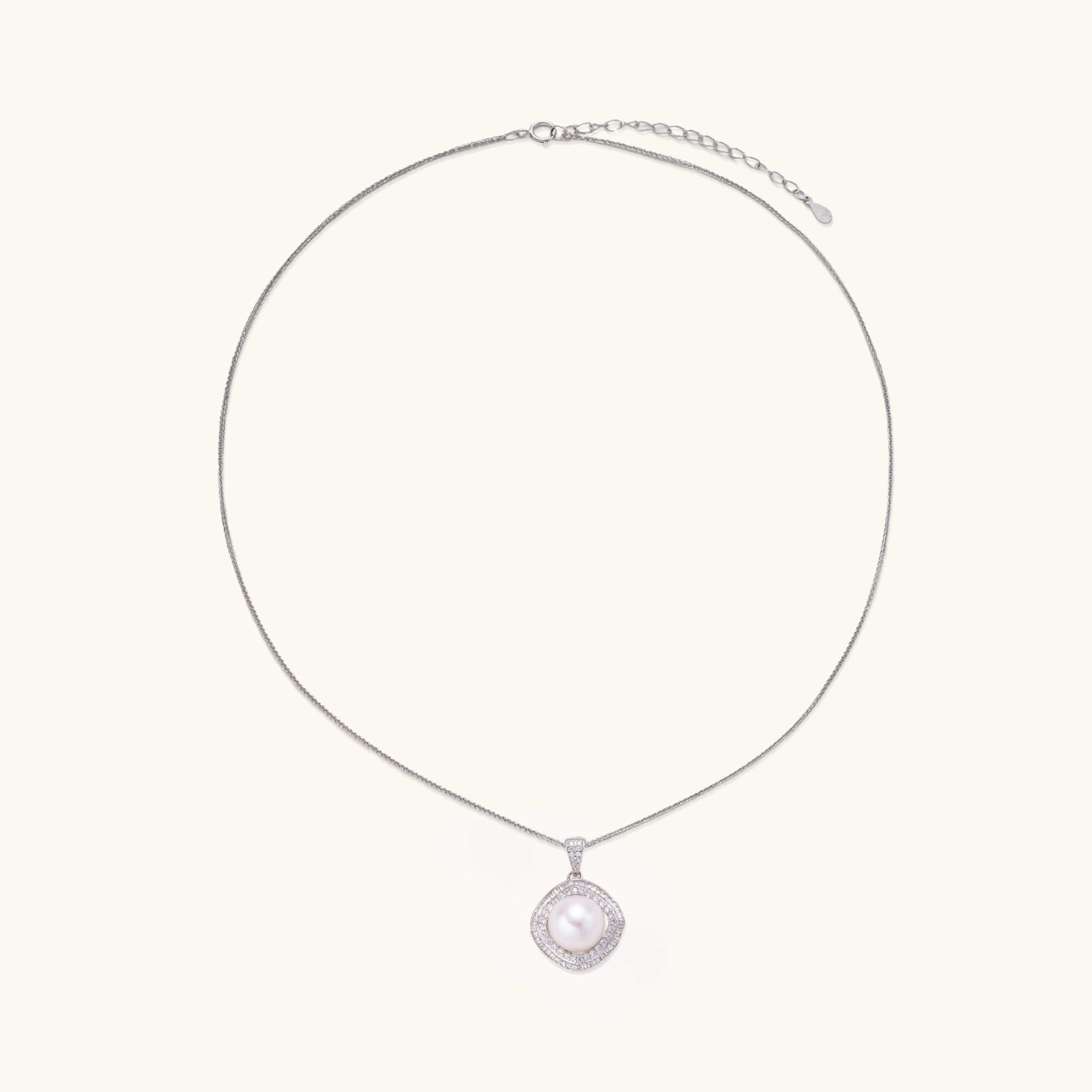 Halo Pearl Statement Necklace