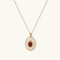 Amber Cameo Pendant Necklace