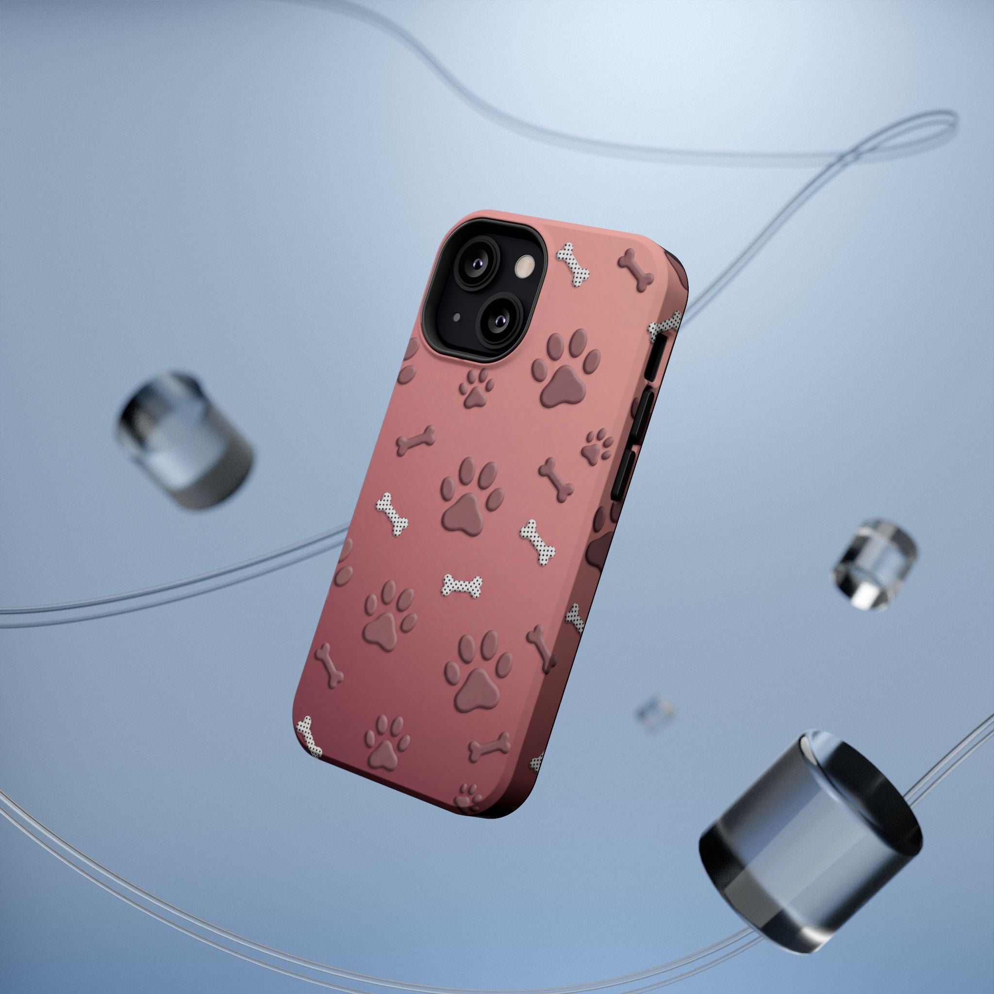 Paws & Bones Phone Case — Impact-Resistant Wireless Charging Cover