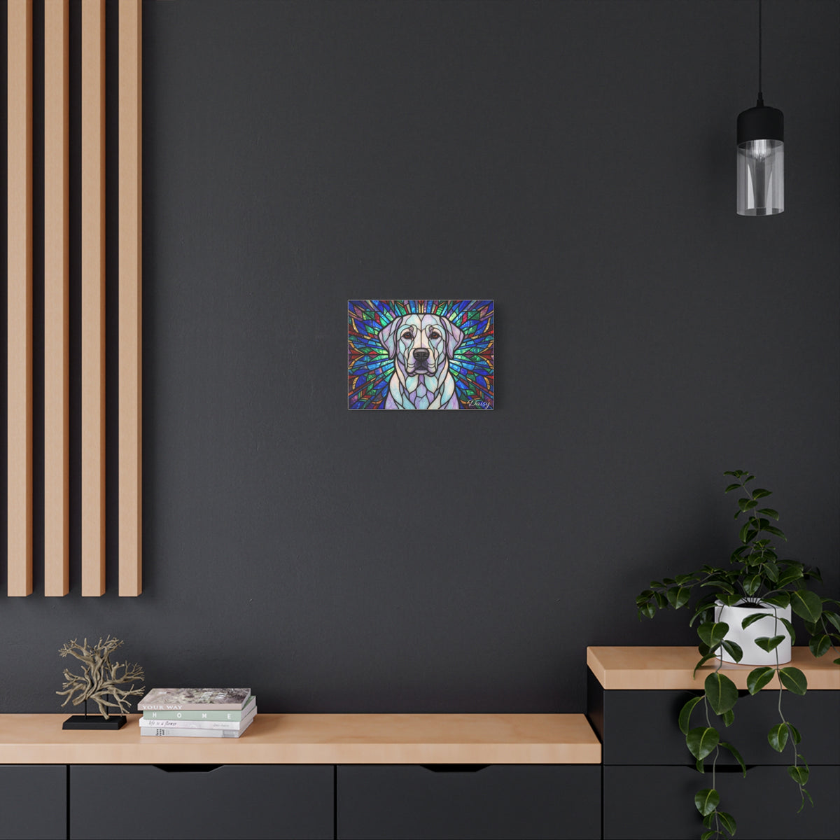 Labrador Personalized Canvas | Stained Glass Mosaic Wall Art