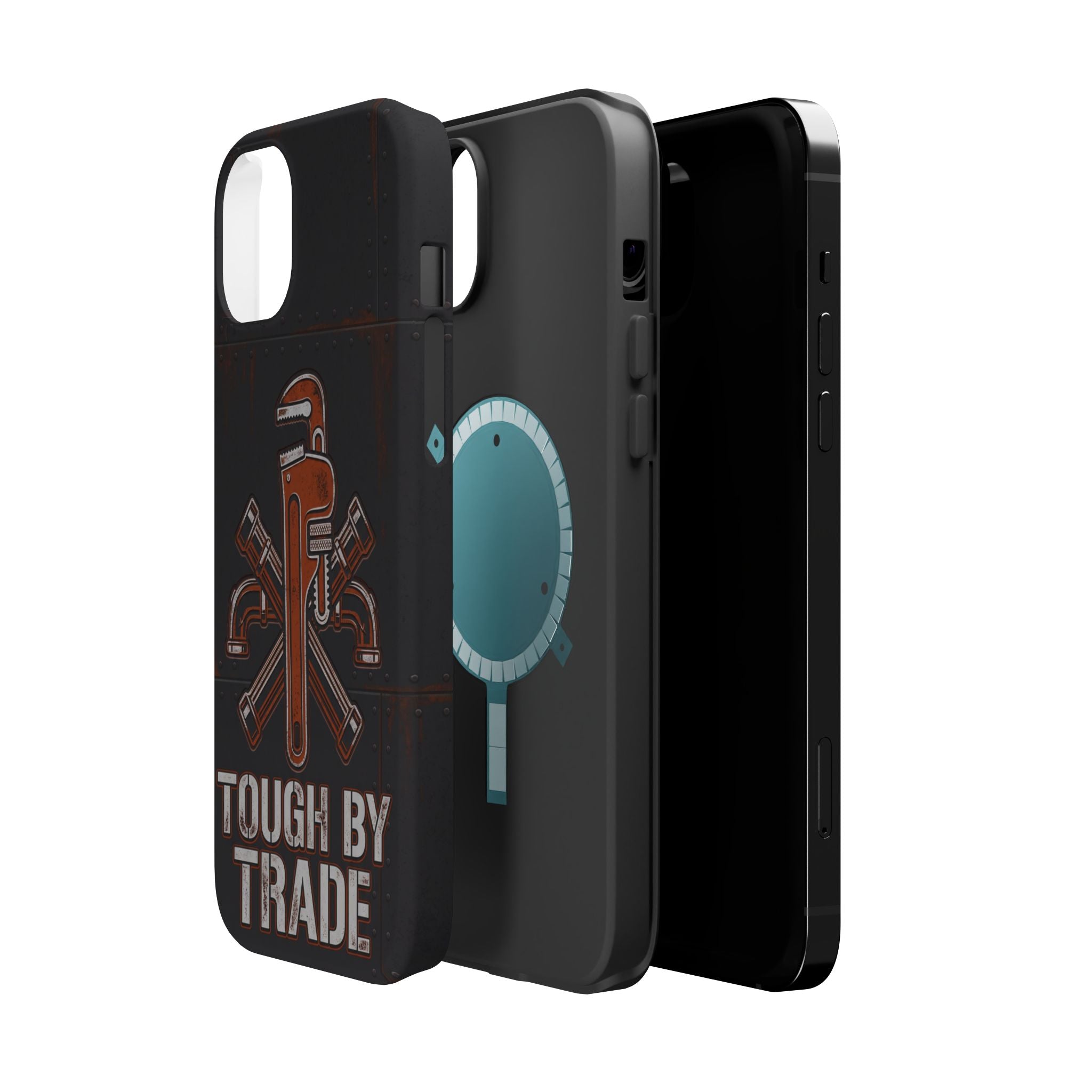 Tough By Trade Phone Case — Crossed Wrenches Wireless Charging Cover
