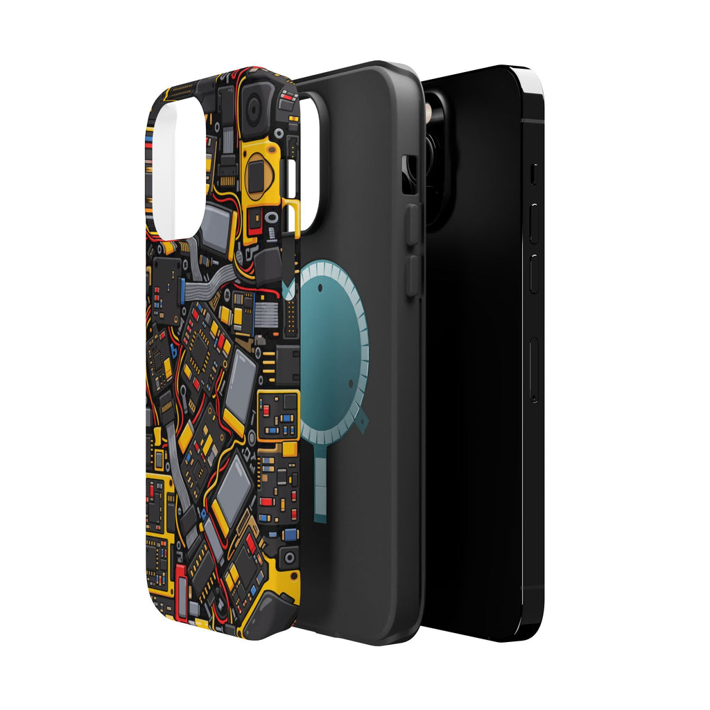Voltage Board Phone Case — Yellow Circuit Wireless Charging Cover