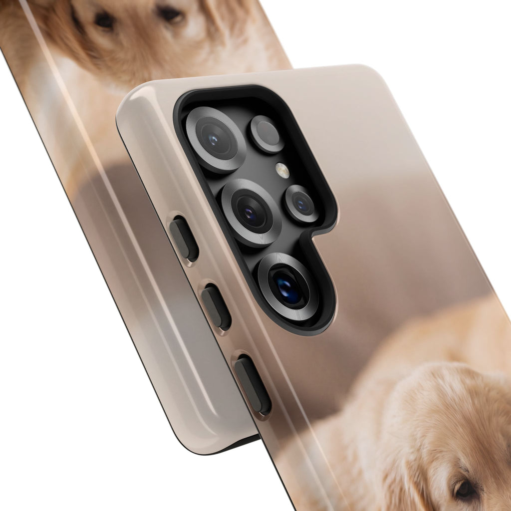 Sleepy Golden Retriever Puppy Phone Case | Cozy Cuddly Puppy Portrait | Samsung & iPhone