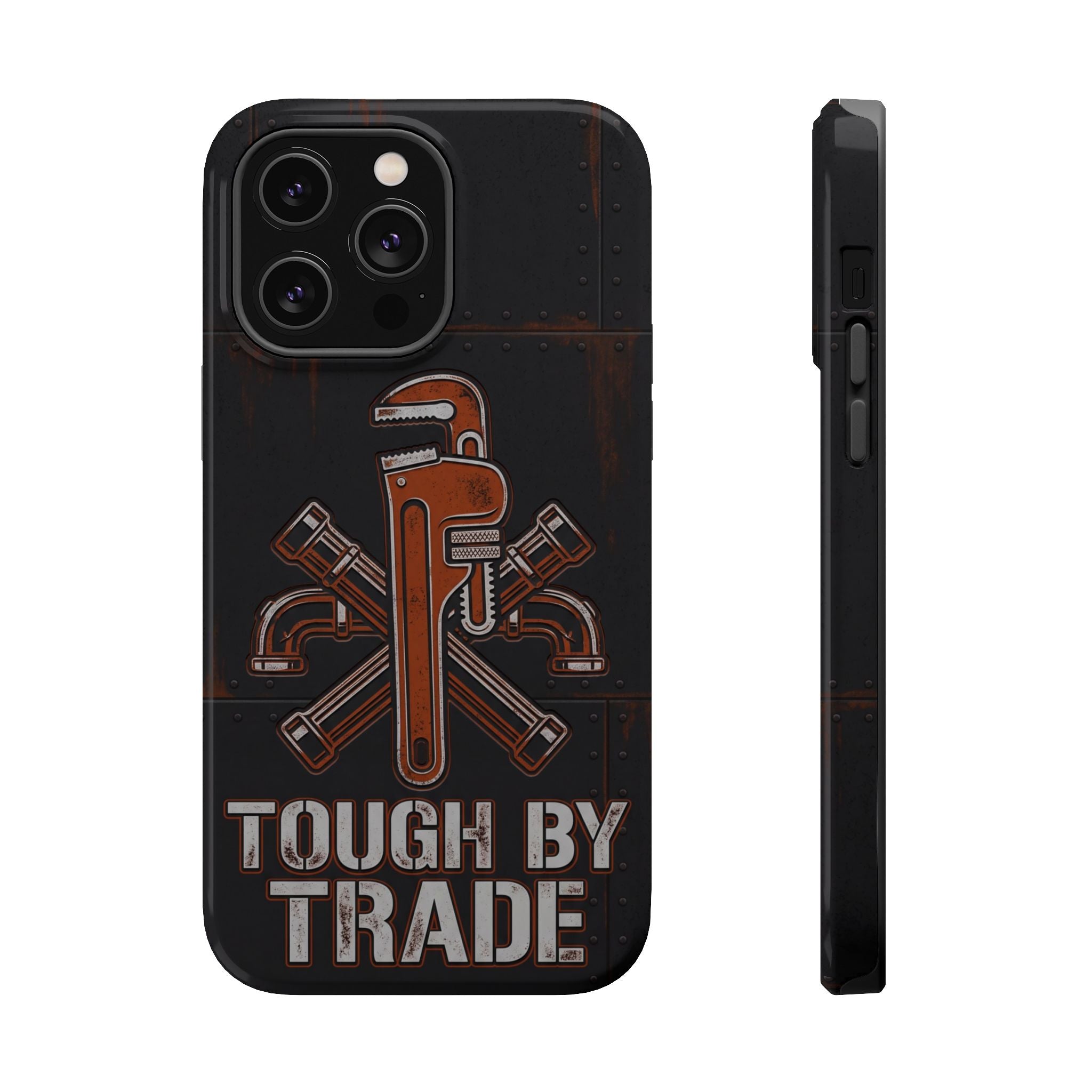 Tough By Trade Phone Case — Crossed Wrenches Wireless Charging Cover