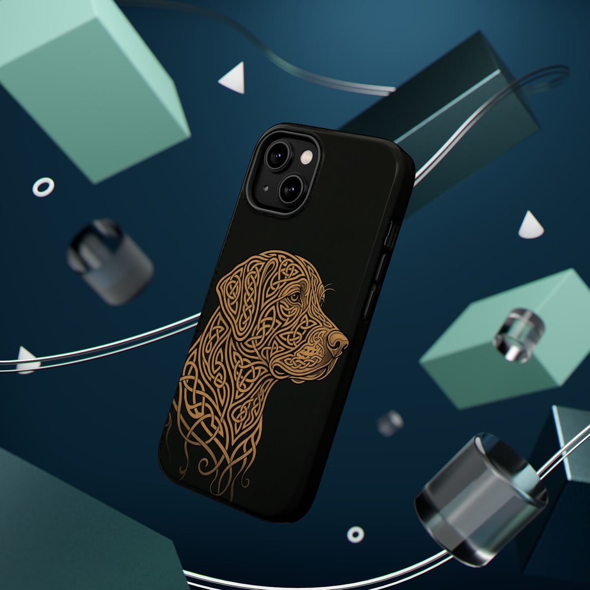 Celtic Knotwork Labrador Phone Case — Tough Magnetic Case with Wireless Charging