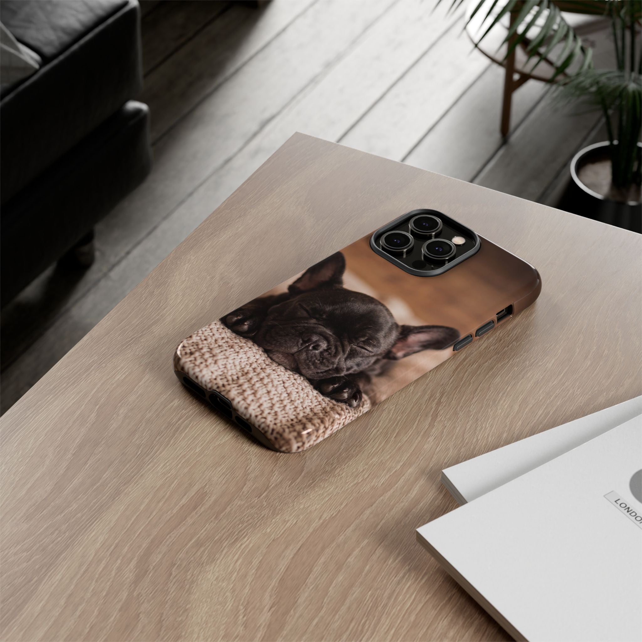 Sleeping French Bulldog Phone Case | Cozy Frenchie Resting on Blanket | iPhone & Samsung