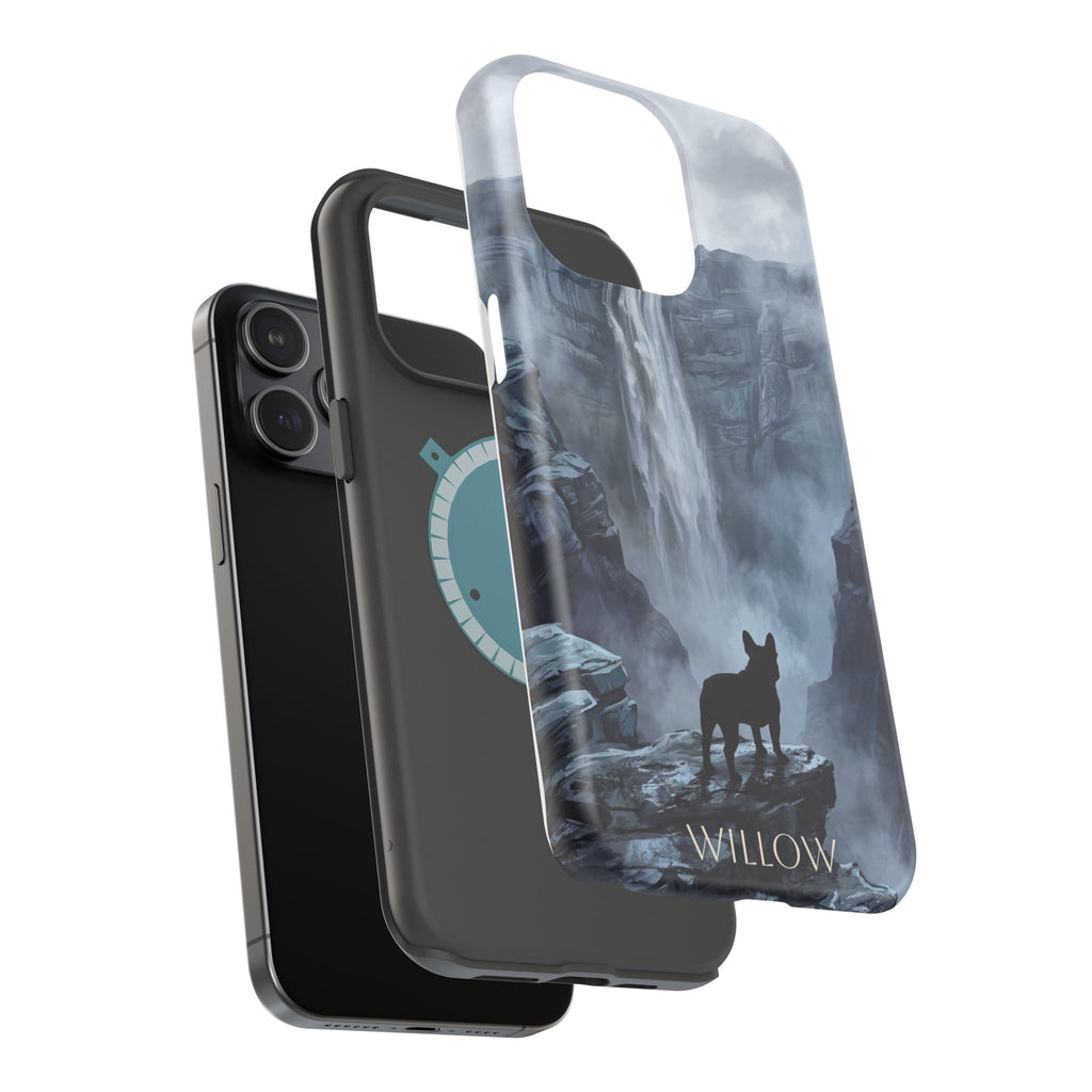 Personalized French Bulldog Misty Waterfall Phone Case — Wireless Charging Cover