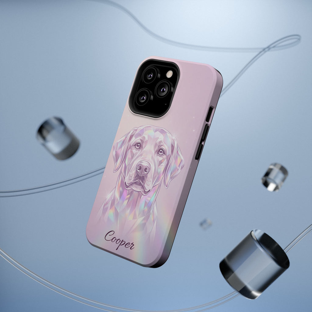 Personalized Crystal Prism Labrador Phone Case — Tough Magnetic Case with Wireless Charging