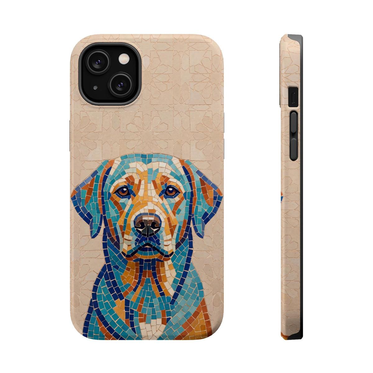 Colorful Labrador Art Phone Case — Tough Magnetic Case with Wireless Charging