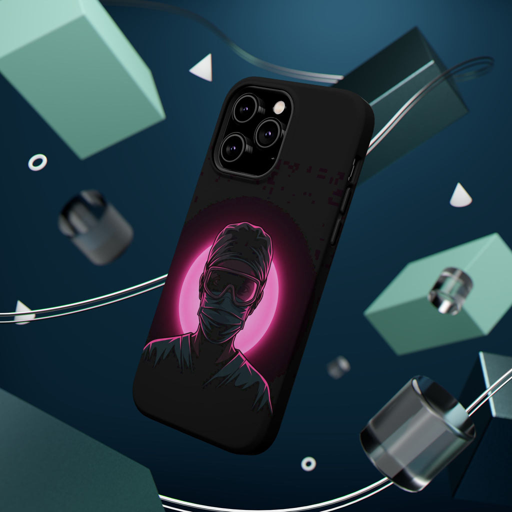 Nurse Portrait Phone Case — Navy Wireless Charging Cover