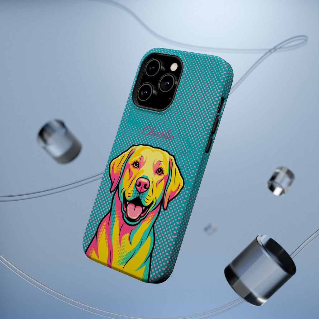 Personalized Pop Art Labrador Phone Case — Tough Magnetic Case with Wireless Charging