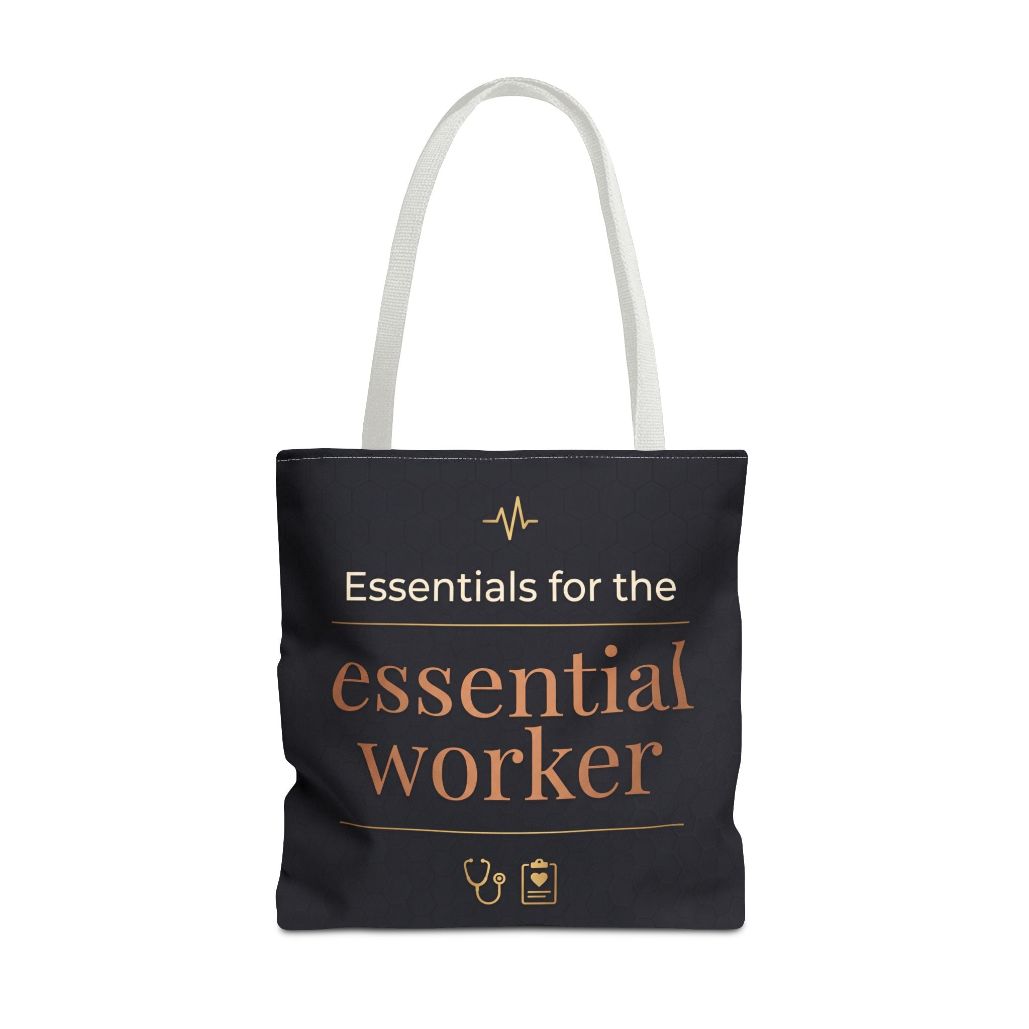 Essentials for the Essential Worker Tote | Healthcare Worker Gift Tote Bag | Nurse Doctor Appreciation Gift | Premium Polyester Carry-All