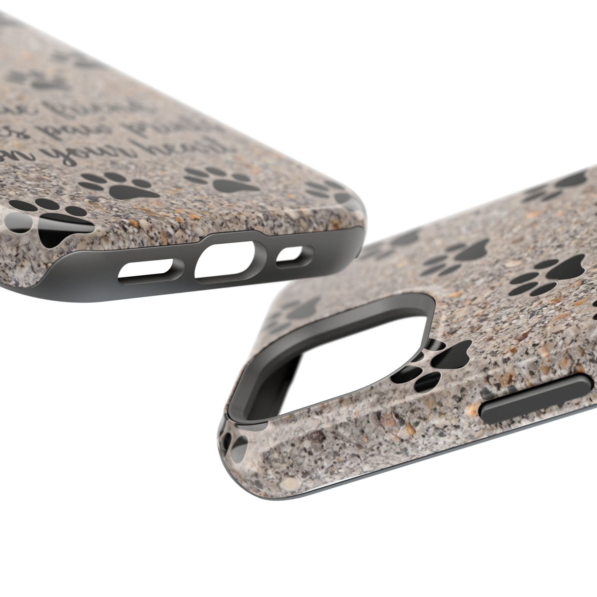 A True Friend Leaves Paw Prints Phone Case — Impact-Resistant Wireless Charging Cover