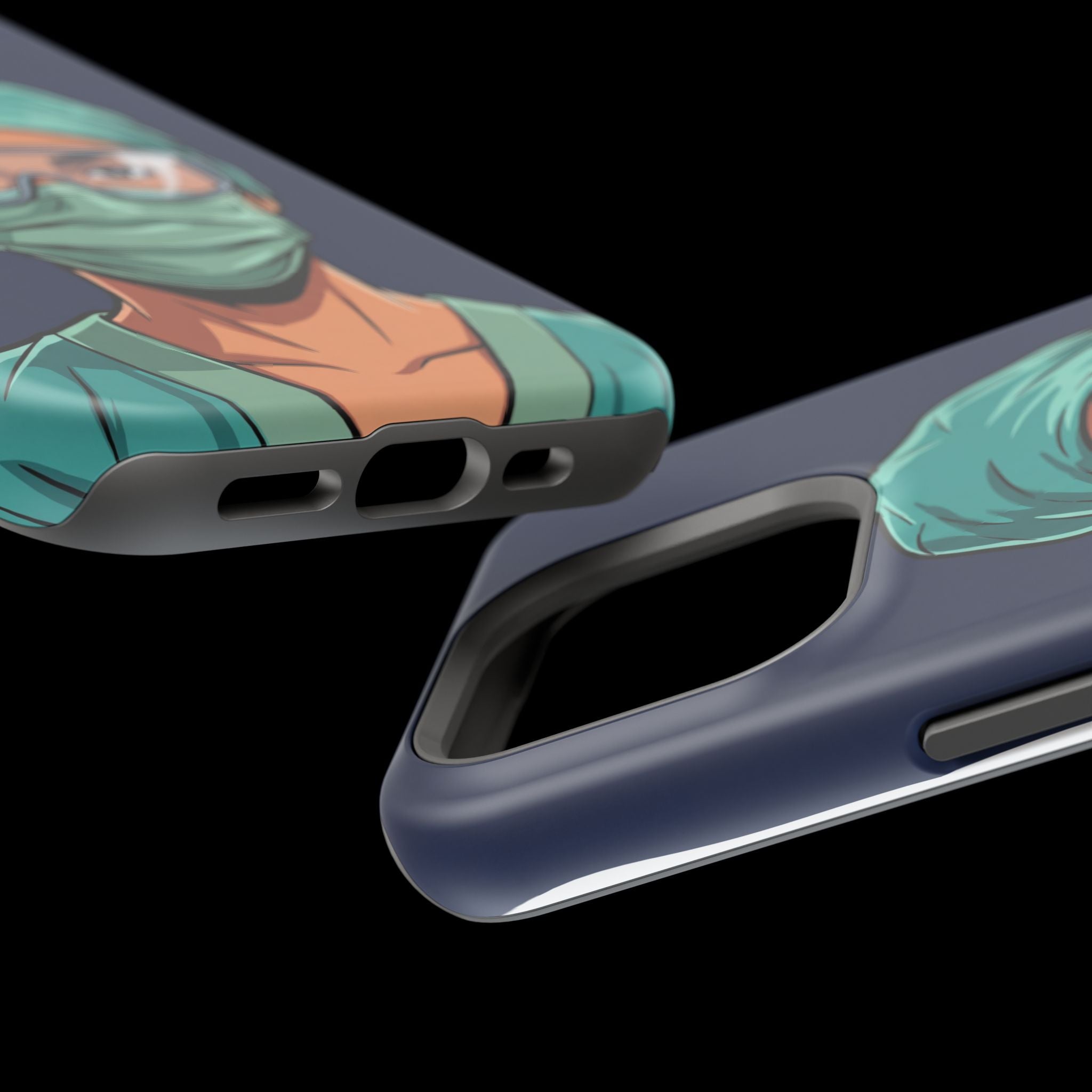 Bold Nurse Portrait Phone Case — Magnetic Wireless Charging Cover