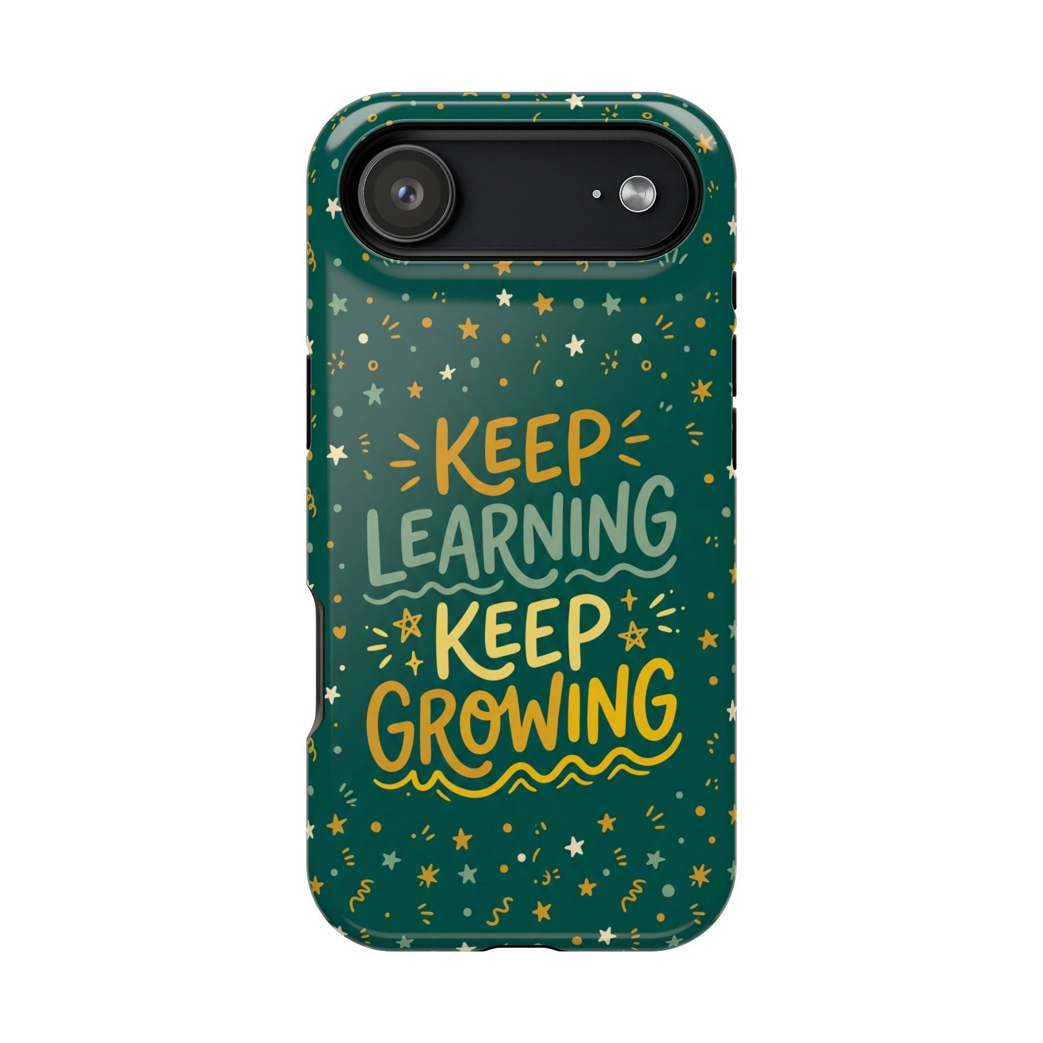Keep Learning Keep Growing Teacher Phone Case — Wireless Charging Cover