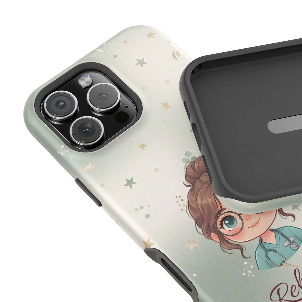 Personalized Starry Nurse Phone Case — Wireless Charging Cover