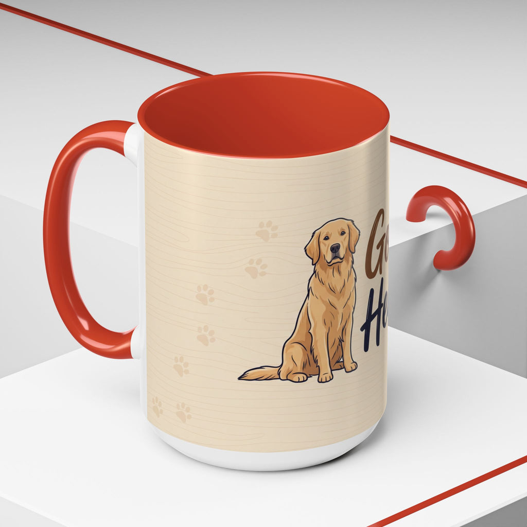 Golden Hearted Mug | Golden Retriever Lover Gift | Cute Dog Coffee Mug