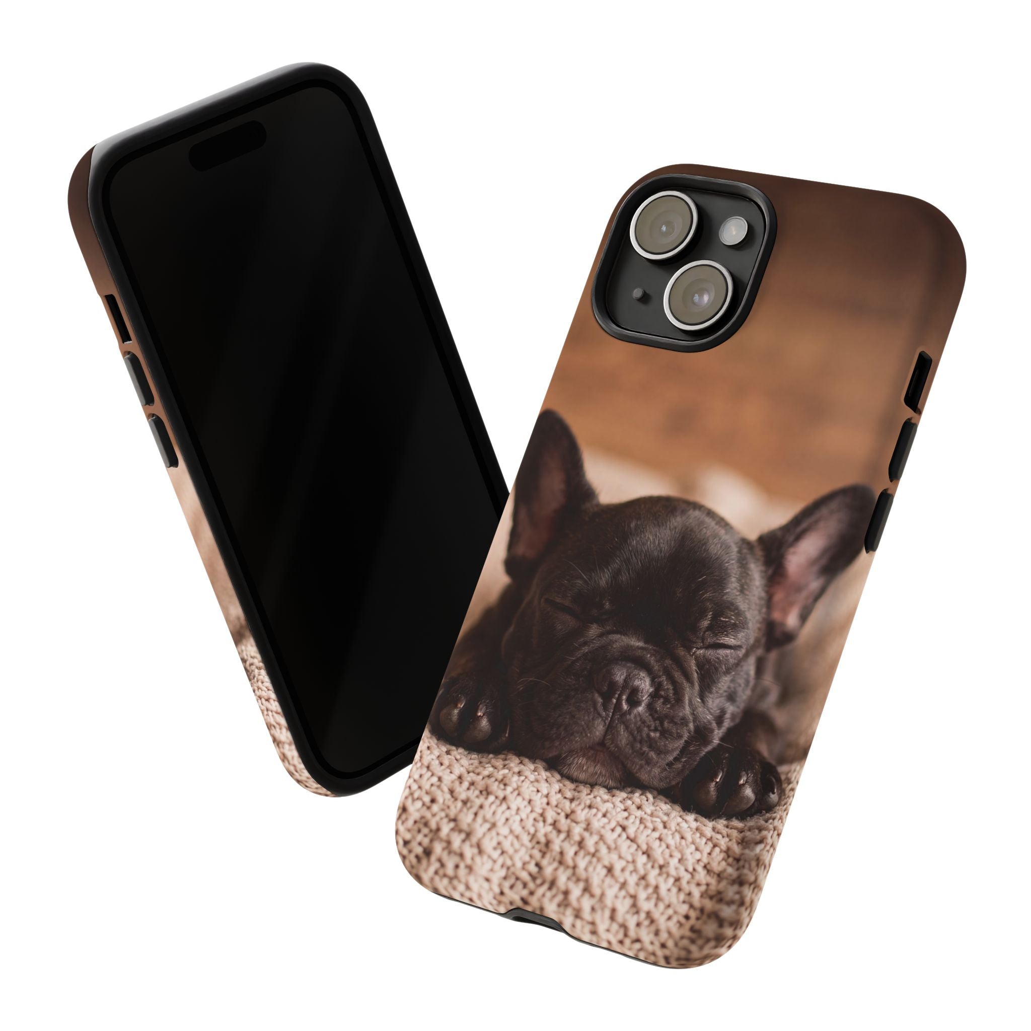 Sleeping French Bulldog Phone Case | Cozy Frenchie Resting on Blanket | iPhone & Samsung