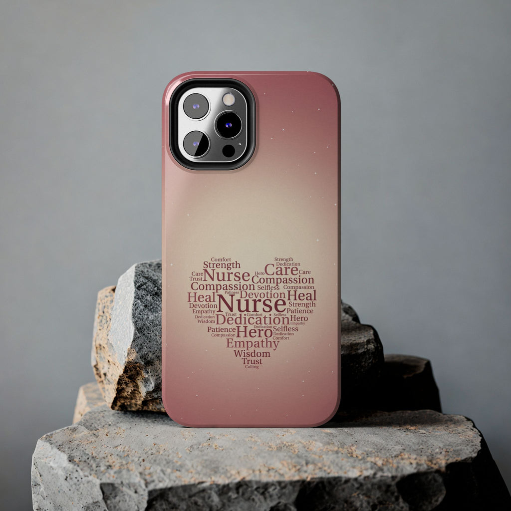 Nurse Heart Word Cloud Phone Case | iPhone & Samsung Galaxy series