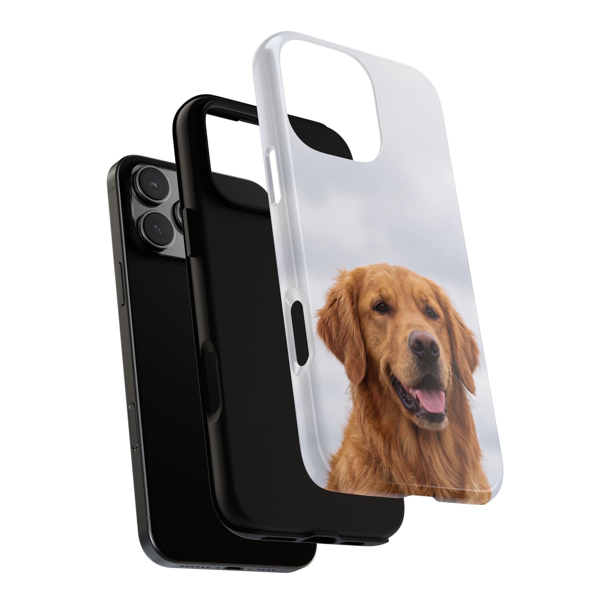 Golden Retriever Portrait Phone Case | Happy Dog Photo on Soft Sky Background | Samsung & iPhone
