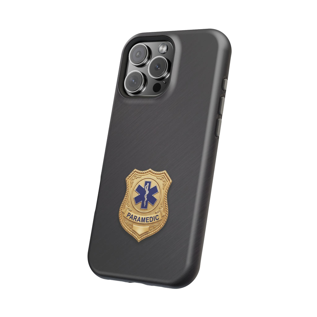 Gold Paramedic Badge Phone Case — Magnetic Wireless Charging Cover