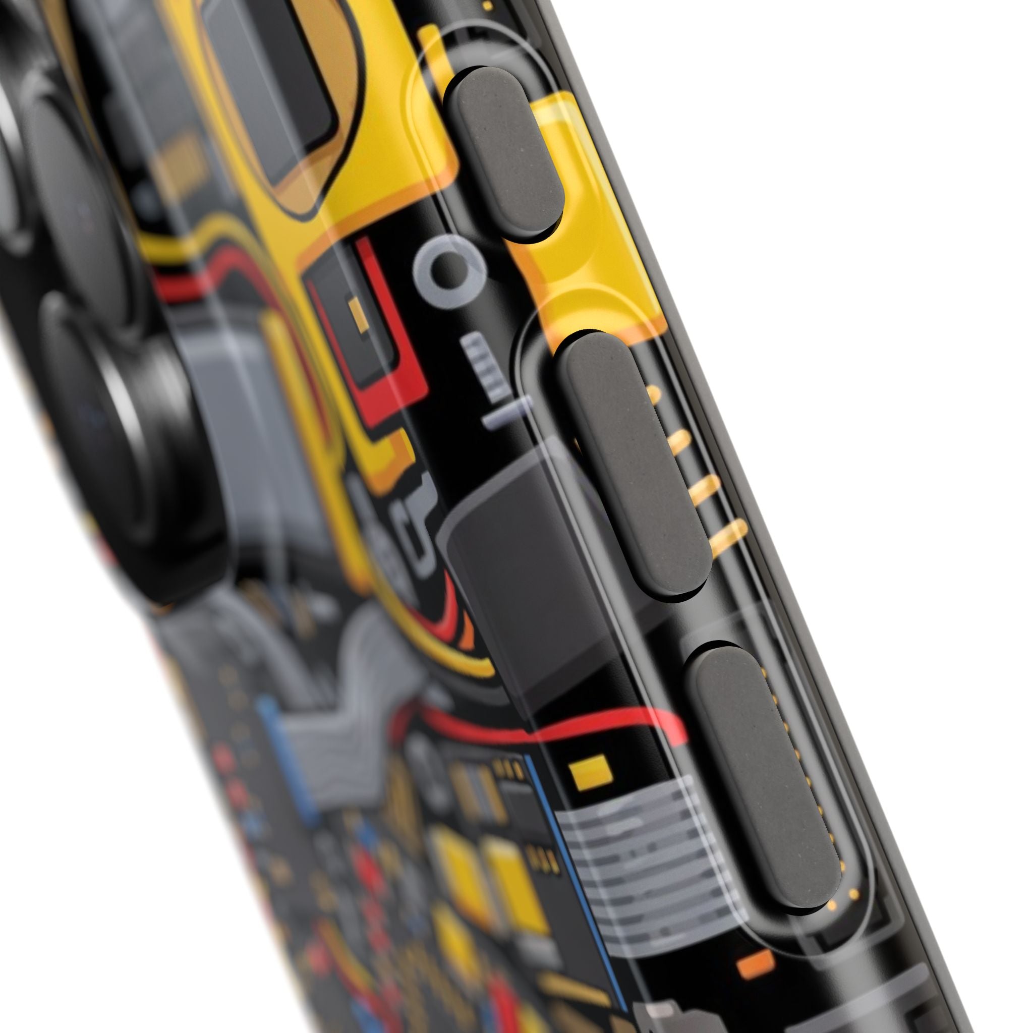 Voltage Board Phone Case — Yellow Circuit Wireless Charging Cover