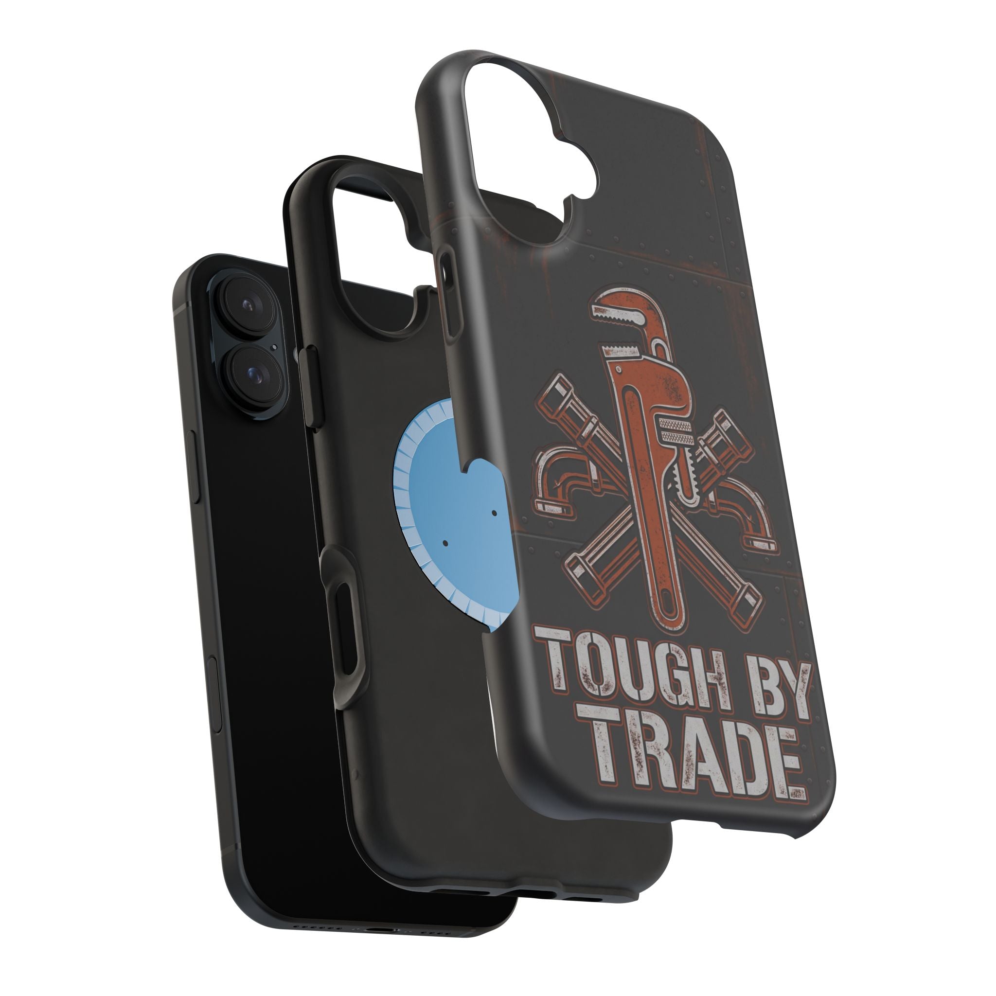 Tough By Trade Phone Case — Crossed Wrenches Wireless Charging Cover