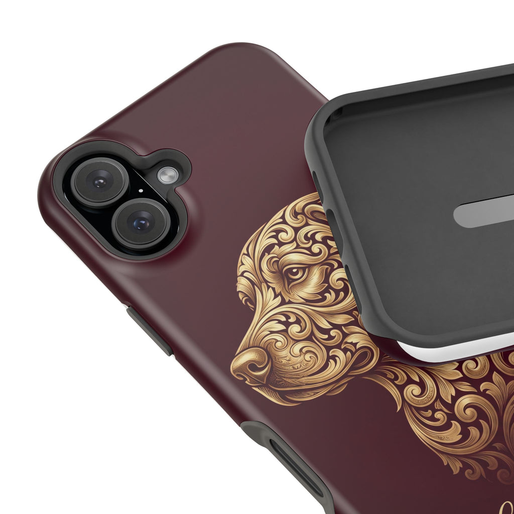 Personalized Gold Filigree Labrador Phone Case — Tough Magnetic Case with Wireless Charging