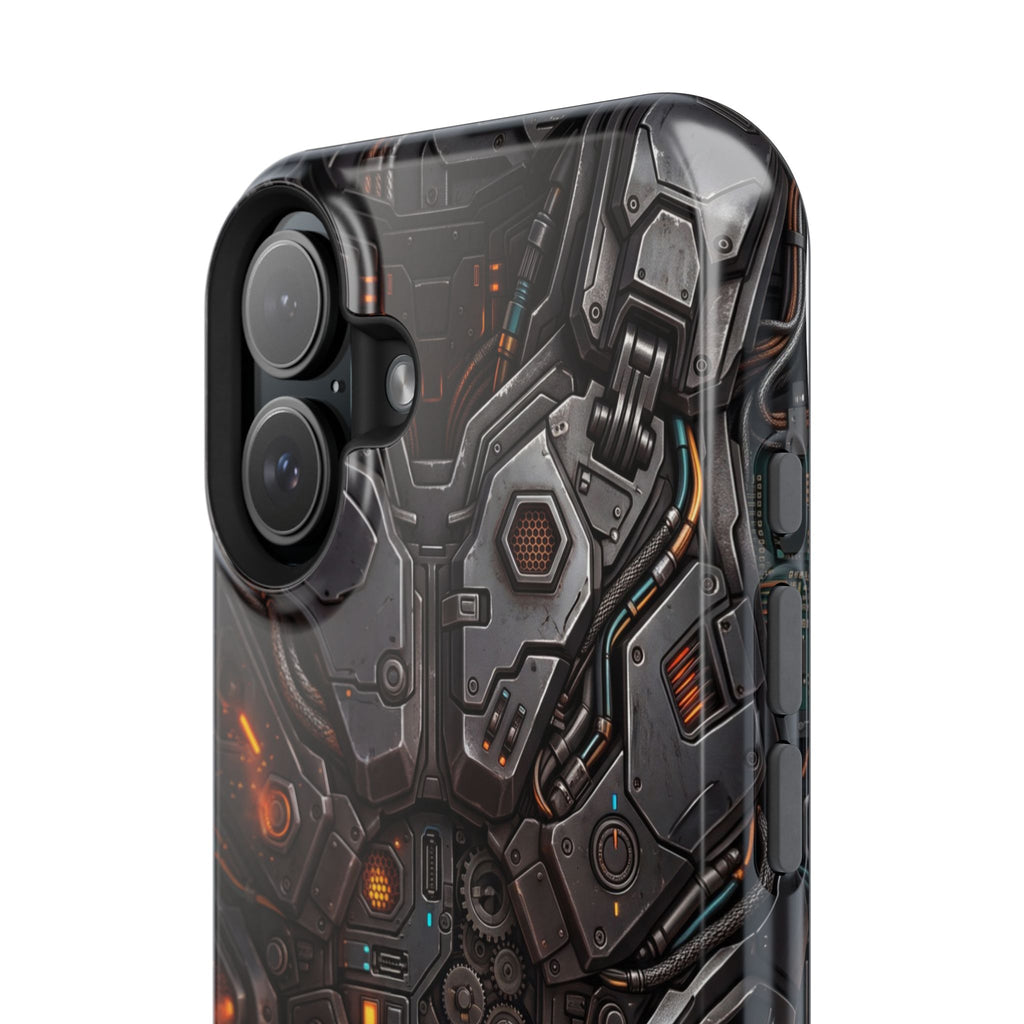 Mech Armor Phone Case — Industrial Circuit Wireless Charging Cover