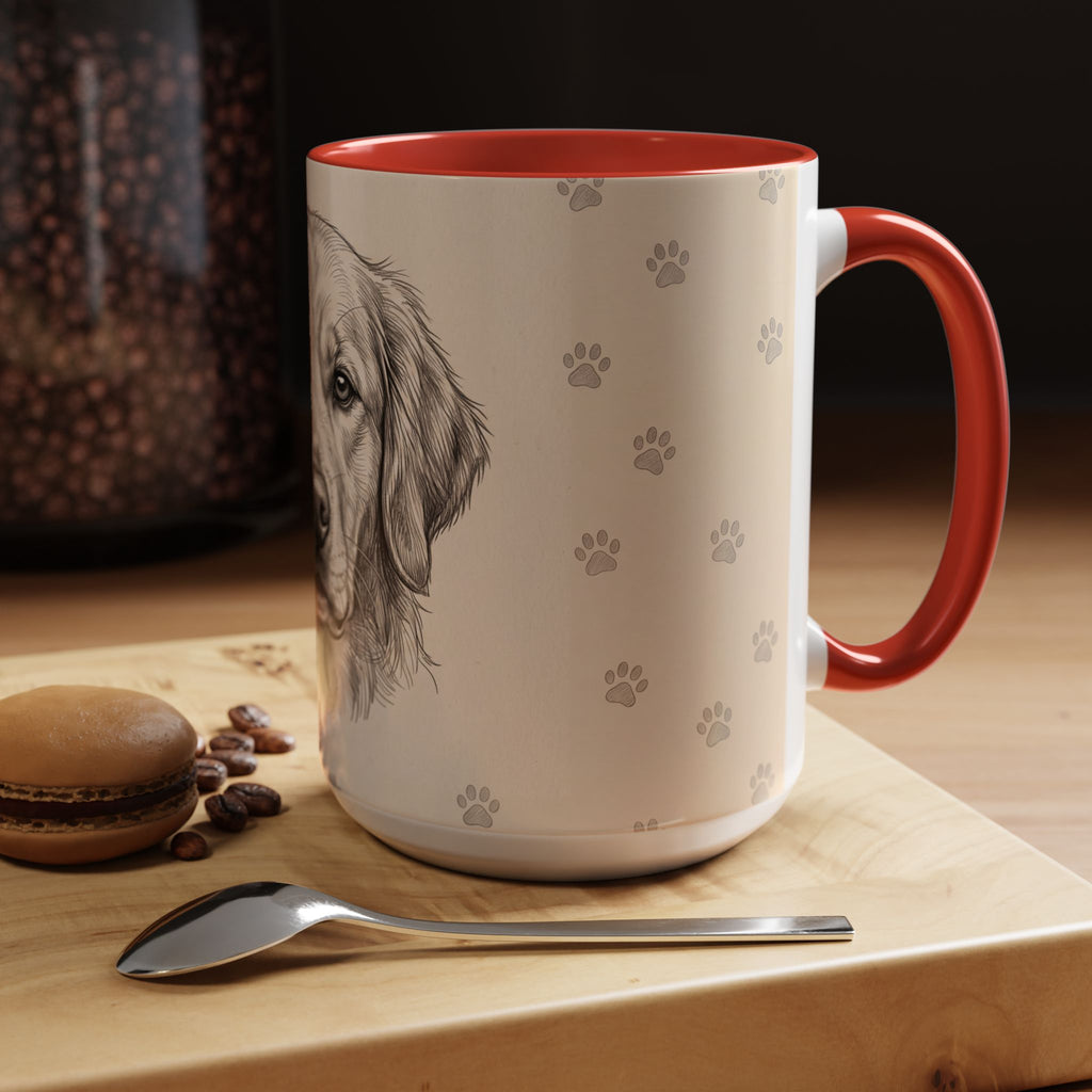 Golden Retriever Sketch Mug | Golden Retriever Lover Gift | Pencil Art Dog Coffee Mug