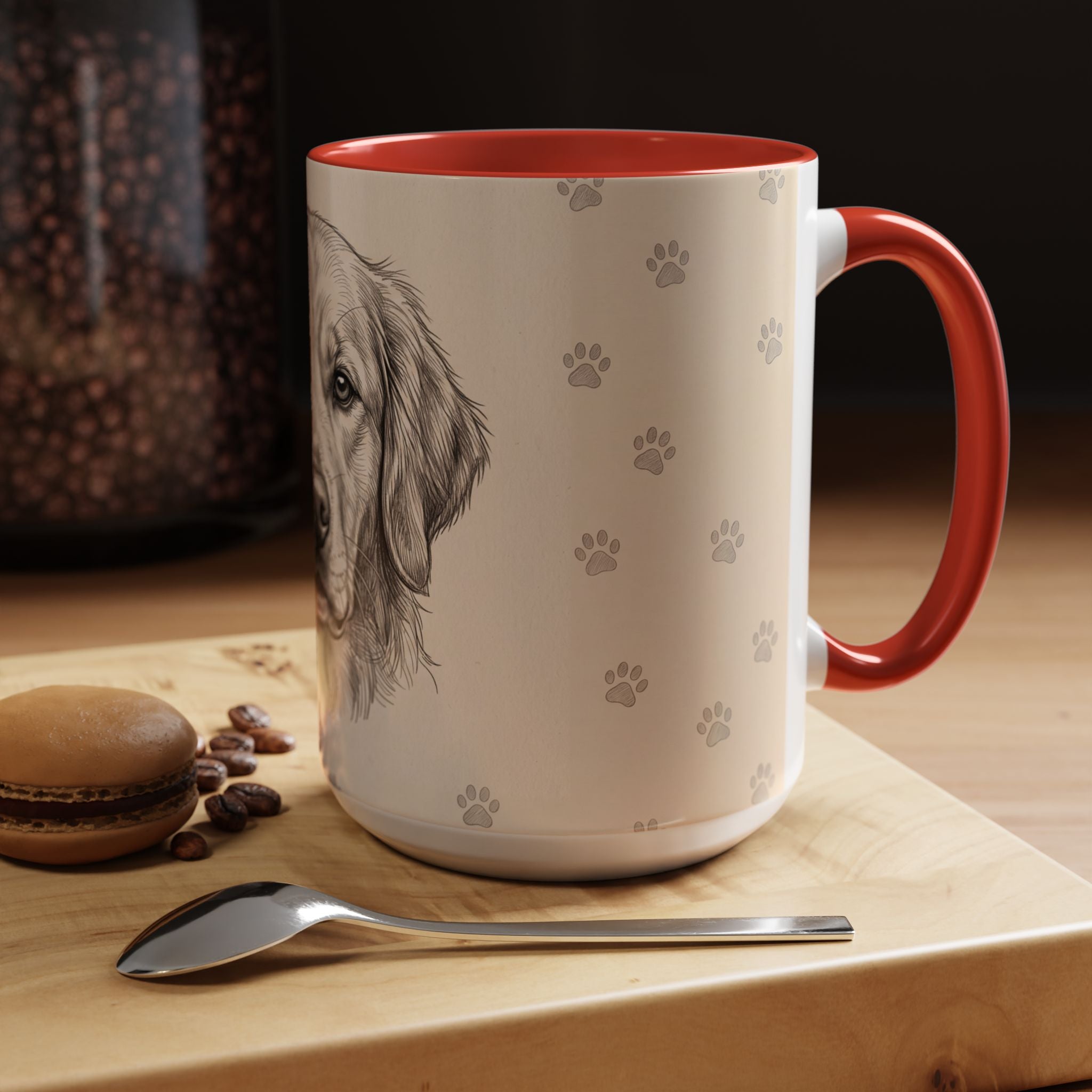 Golden Retriever Sketch Mug | Golden Retriever Lover Gift | Pencil Art Dog Coffee Mug