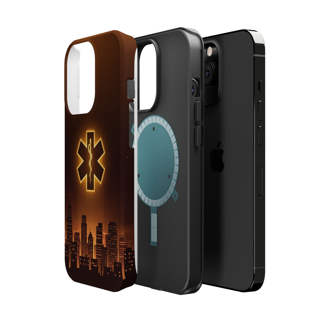 Paramedic/EMT Skyline Phone Case — Magnetic Wireless Charging Cover