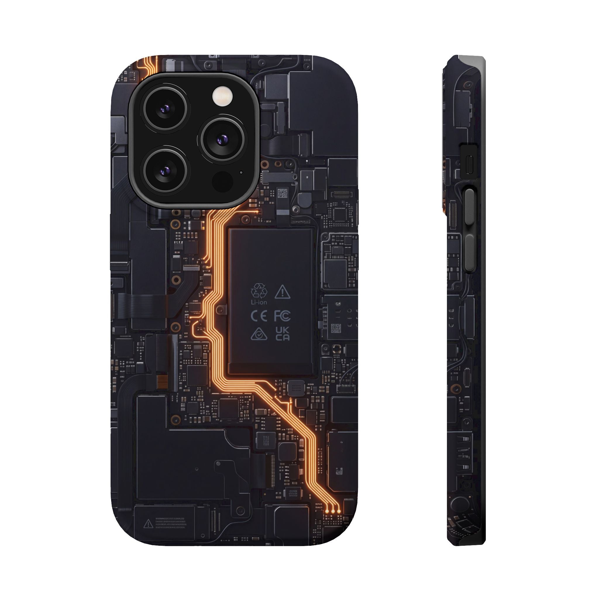 Electrician Circuit Bolt Phone Case — Impact-Resistant Wireless Charging Cover