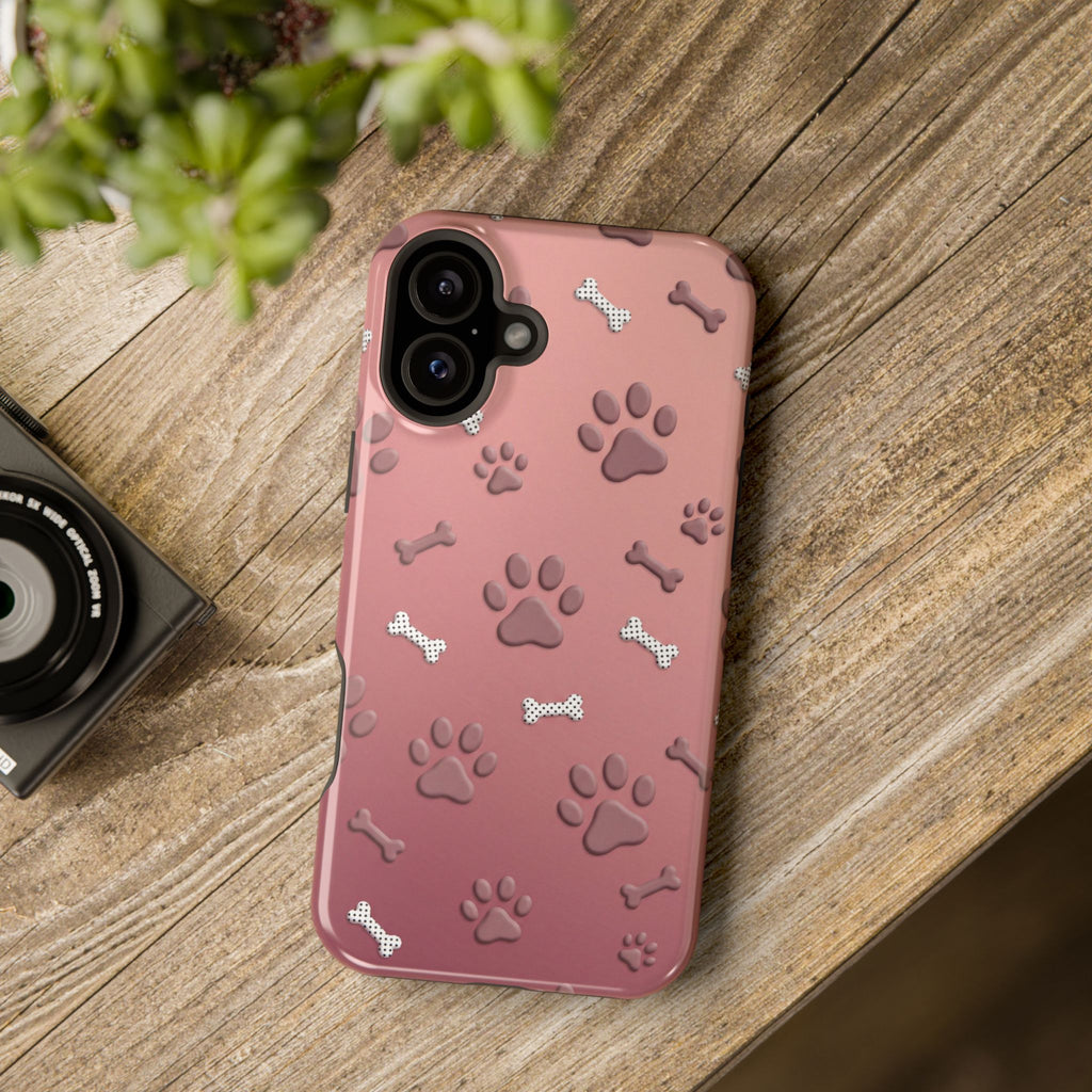 Paws & Bones Phone Case — Impact-Resistant Wireless Charging Cover