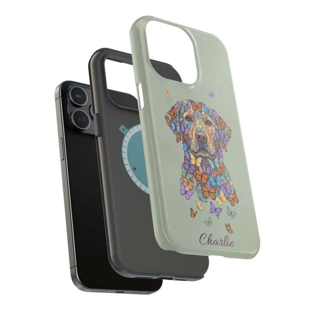 Personalized Butterfly Labrador Phone Case — Tough Magnetic Case with Wireless Charging