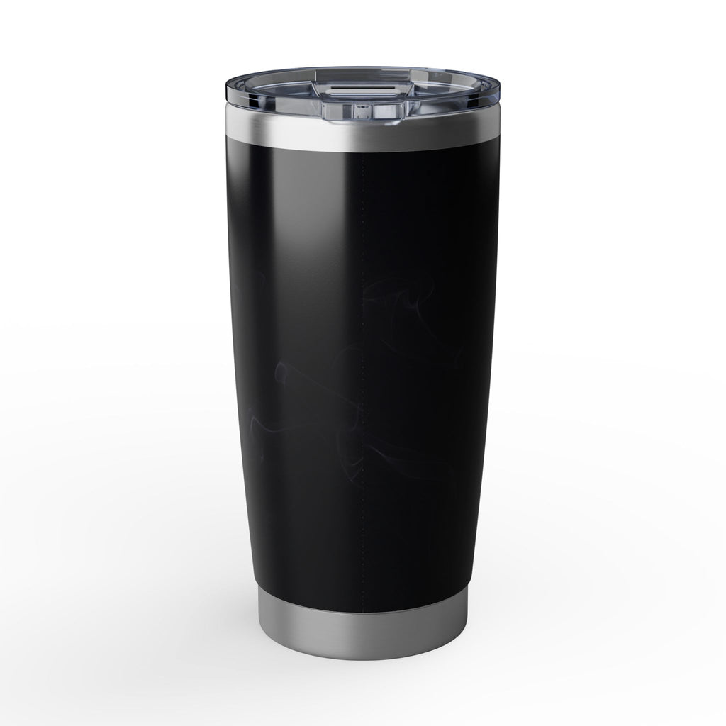 German Shepherd Personalized Tumbler | Silver Smoke Art — 20 oz Stainless Travel Mug