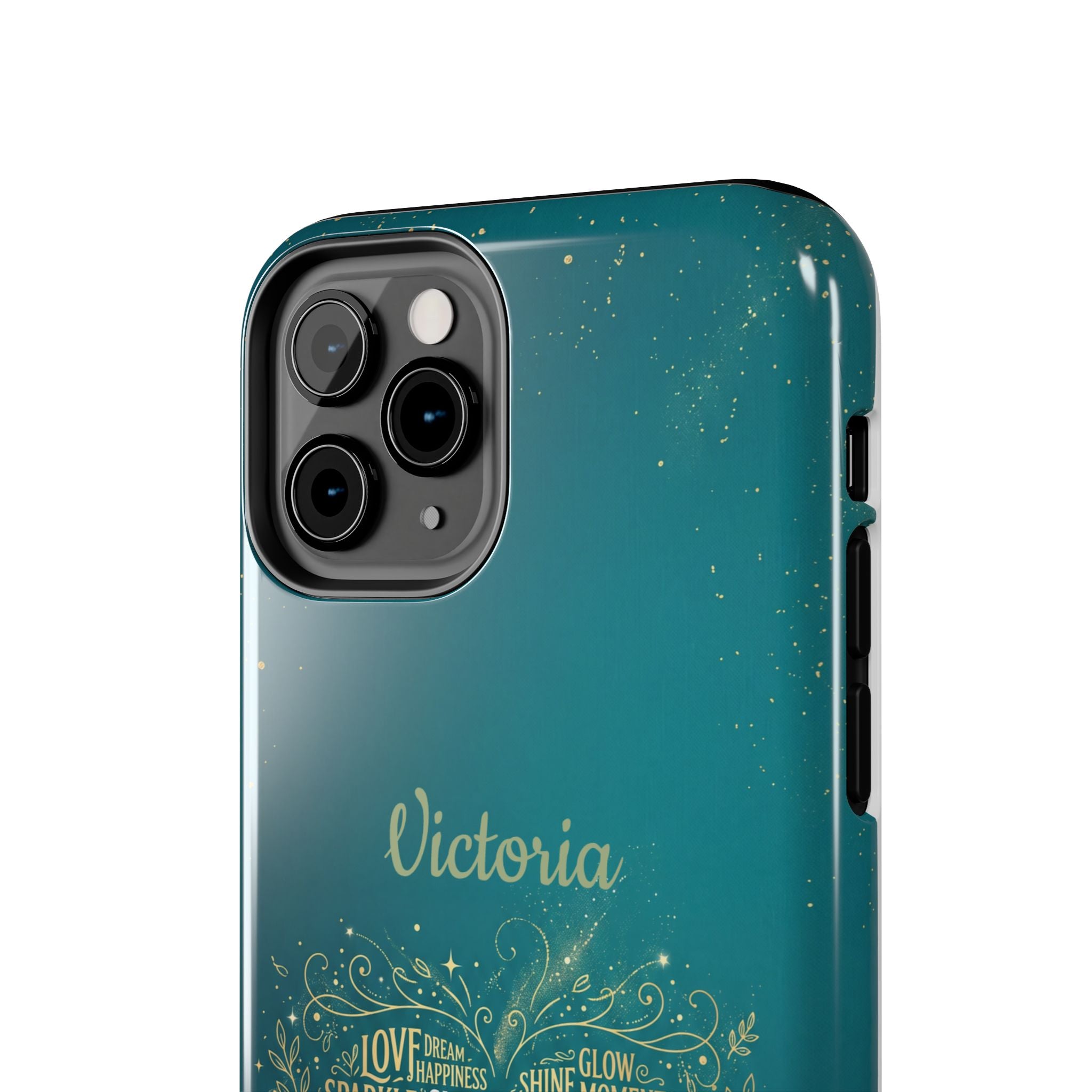 Personalized Teacher Phone Case — Custom Name Heart Word Art Design