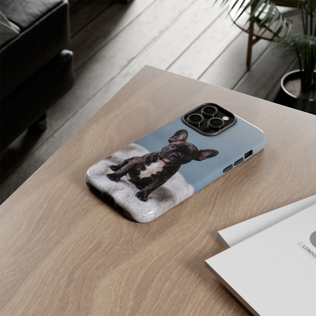 French Bulldog Puppy Phone Case | Adorable Brindle Frenchie Portrait | Samsung & iPhone